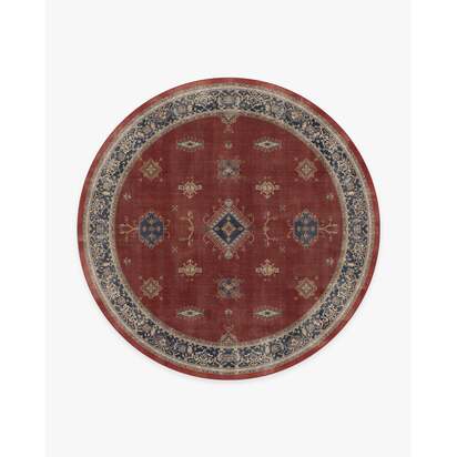 Verena Amber Red Rug - 245 Round cm - All-In-One Rug