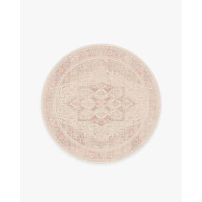 Kamran Soft Pink Rug - 185 Round cm - All-In-One Rug