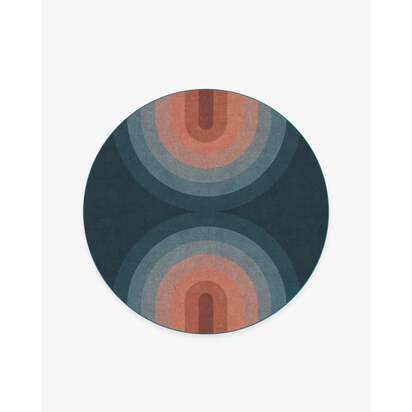 Absida Teal Rug - 185 Round cm - All-In-One Rug