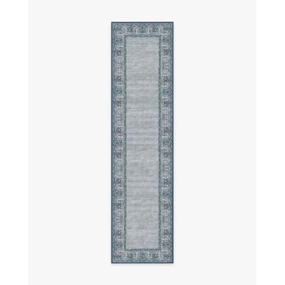 Vintage Daisy Bordered Blue Rug - 60 x 90 cm - All-In-One Rug