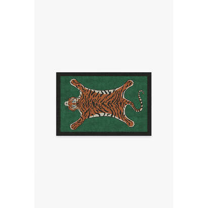 Tiger Emerald Rug by Jonathan Adler - 60 x 90 cm - All-In-One Rug