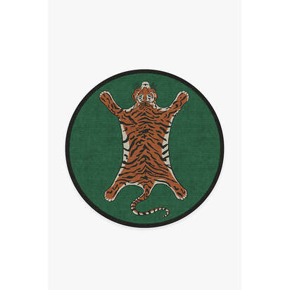 Tiger Emerald Rug by Jonathan Adler - 185 Round cm - All-In-One Rug