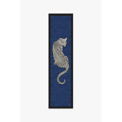 Snow Leopard Sapphire Rug by Jonathan Adler - 120 x 185 cm - All-In-One Rug