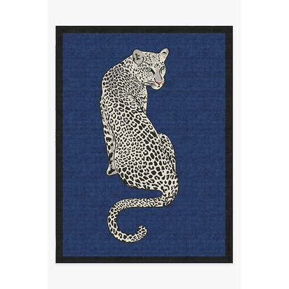 Snow Leopard Sapphire Rug by Jonathan Adler - 275 x 365 cm - All-In-One Rug