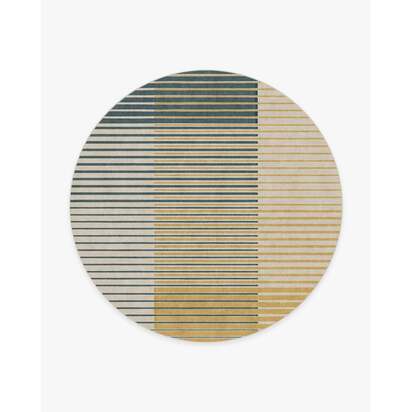 Gradasi Teal Quartz Rug - 245 Round cm - All-In-One Rug