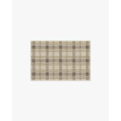 Piper Plaid Neutral Rug - 60 x 90 cm - All-In-One Rug