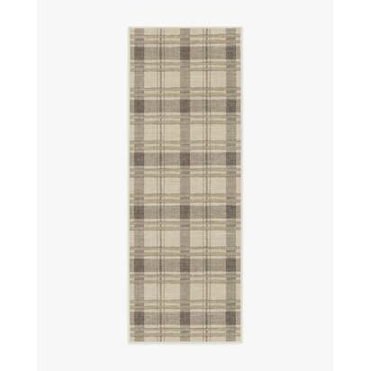 Piper Plaid Neutral Rug - 75 x 215 cm - All-In-One Rug