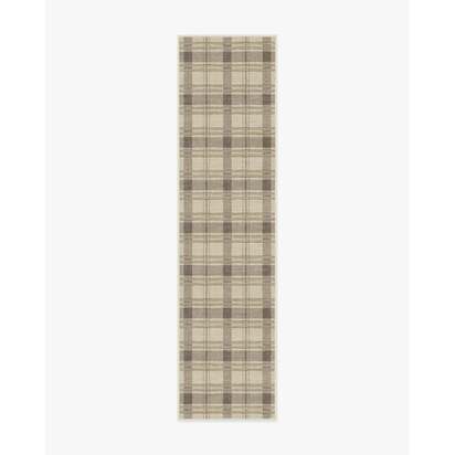Piper Plaid Neutral Rug - 75 x 305 cm - All-In-One Rug