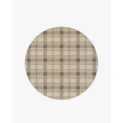 Piper Plaid Neutral Rug - 185 Round cm - All-In-One Rug