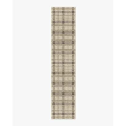 Piper Plaid Neutral Rug - 245 Round cm - All-In-One Rug