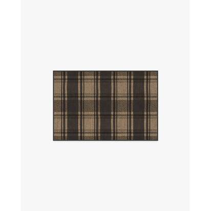 Easton Plaid Charcoal & Natural Rug - 60 x 90 cm - All-In-One Rug