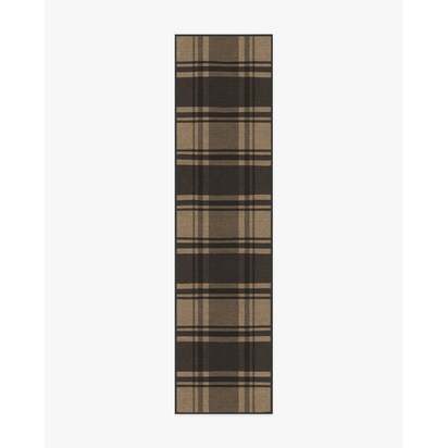 Easton Plaid Charcoal & Natural Rug - 75 x 305 cm - All-In-One Rug