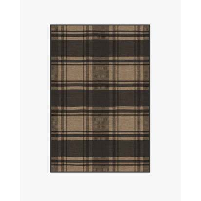 Easton Plaid Charcoal & Natural Rug - 120 x 185 cm - All-In-One Rug