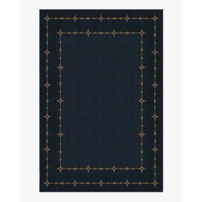 Sparkle Border Dark Navy Rug - 185 x 275 cm - All-In-One Rug