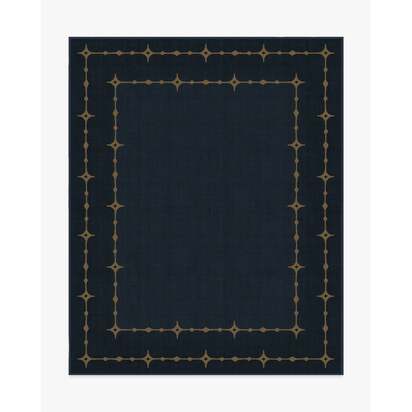 Sparkle Border Dark Navy Rug - 245 x 305 cm - All-In-One Rug