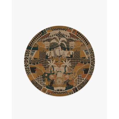 La Joie Natural Multicolour Rug by Architectural Digest - 245 Round cm - All-In-One Rug