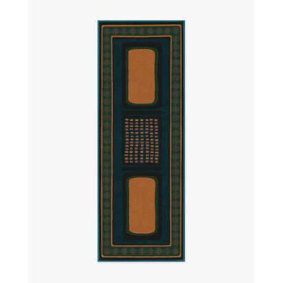Nerissa Teal & Gold Rug by Architectural Digest - 75 x 215 cm - All-In-One Rug