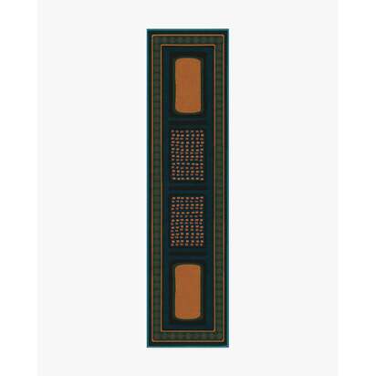 Nerissa Teal & Gold Rug by Architectural Digest - 75 x 305 cm - All-In-One Rug