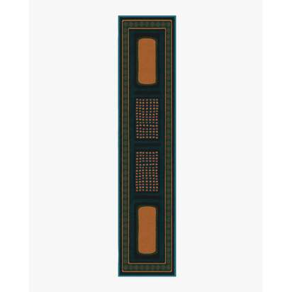 Nerissa Teal & Gold Rug by Architectural Digest - 75 x 365 cm - All-In-One Rug