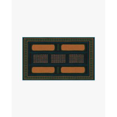 Nerissa Teal & Gold Rug by Architectural Digest - 90 x 150 cm - All-In-One Rug