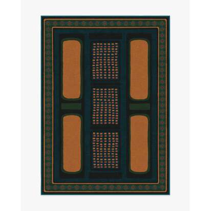 Nerissa Teal & Gold Rug by Architectural Digest - 150 x 215 cm - All-In-One Rug