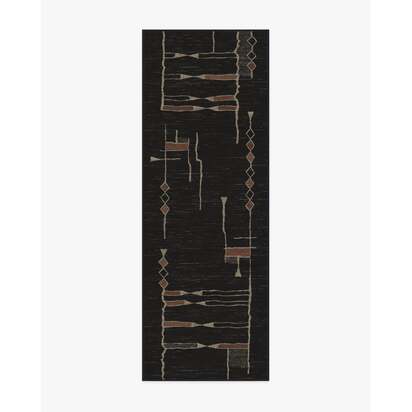 Nisa Ink Black Rug by Architectural Digest - 75 x 215 cm - All-In-One Rug
