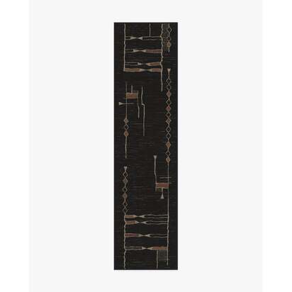 Nisa Ink Black Rug by Architectural Digest - 75 x 305 cm - All-In-One Rug