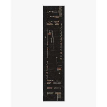 Nisa Ink Black Rug by Architectural Digest - 75 x 365 cm - All-In-One Rug
