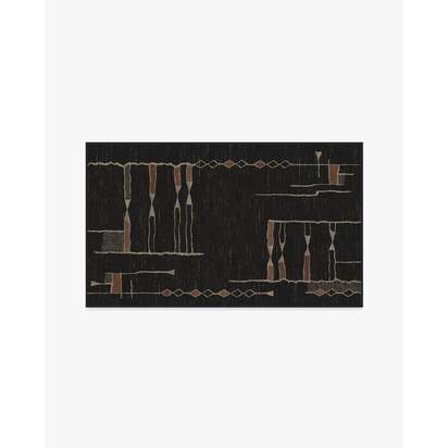 Nisa Ink Black Rug by Architectural Digest - 90 x 150 cm - All-In-One Rug