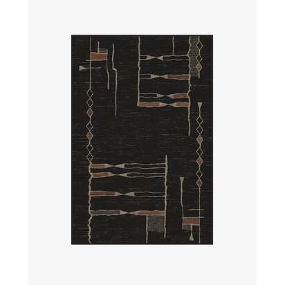 Nisa Ink Black Rug by Architectural Digest - 90 x 150 cm - All-In-One Rug