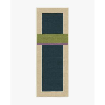 Breakout Teal & Chartreuse Rug by Architectural Digest - 75 x 215 cm - All-In-One Rug