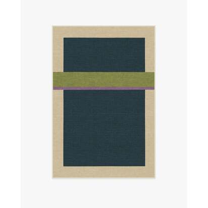 Breakout Teal & Chartreuse Rug by Architectural Digest - 75 x 215 cm - All-In-One Rug