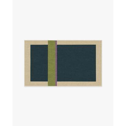Breakout Teal & Chartreuse Rug by Architectural Digest - 90 x 150 cm - All-In-One Rug