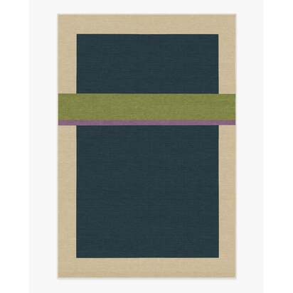Breakout Teal & Chartreuse Rug by Architectural Digest - 200 x 290 cm - All-In-One Rug