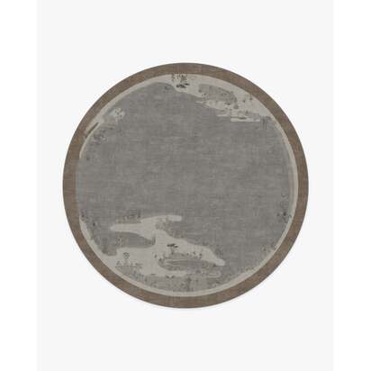 Mushroom Dream Grey Taupe Rug by Architectural Digest - 245 Round cm - All-In-One Rug