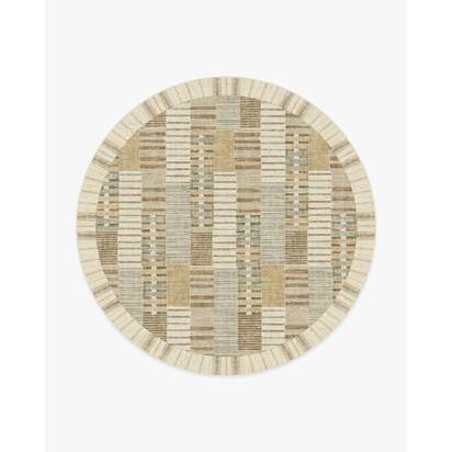 Selene Neutral Multicolour Rug by Architectural Digest - 245 Round cm - All-In-One Rug
