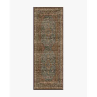 Rowan Teal Blue & Copper Rug - 75 x 215 cm - All-In-One Rug