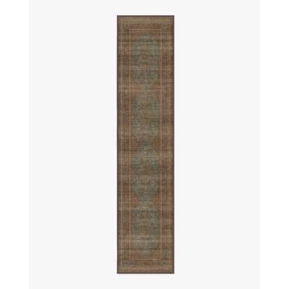 Rowan Teal Blue & Copper Rug - 75 x 365 cm - All-In-One Rug