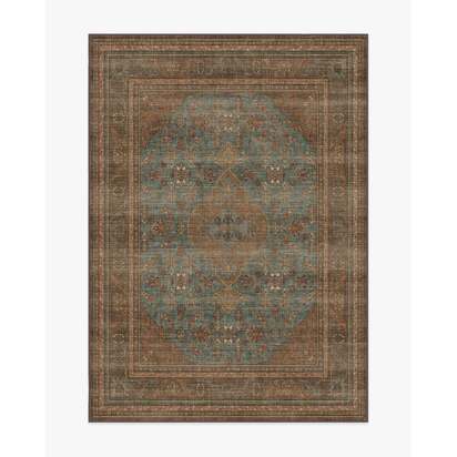 Rowan Teal Blue & Copper Rug - 150 x 215 cm - All-In-One Rug