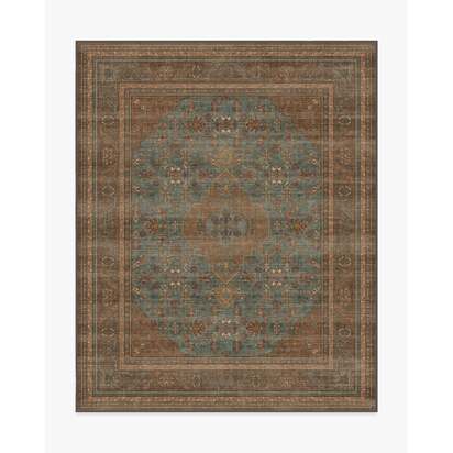 Rowan Teal Blue & Copper Rug - 245 x 305 cm - All-In-One Rug