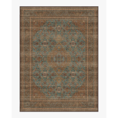 Rowan Teal Blue & Copper Rug - 275 x 365 cm - All-In-One Rug