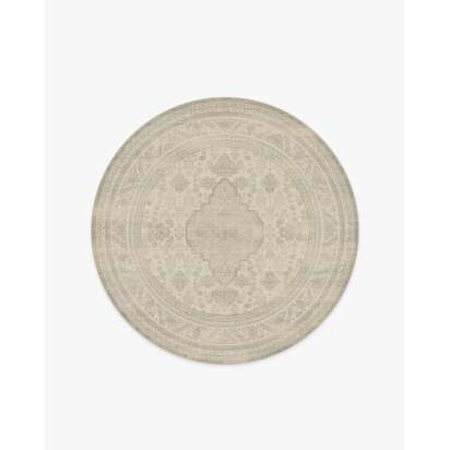Rowan Soft Grey & Ivory Rug - 185 Round cm - All-In-One Rug