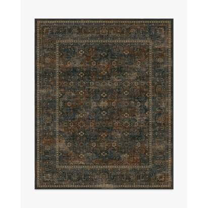 Ophelia Navy & Redwood Rug - 245 x 305 cm - All-In-One Rug