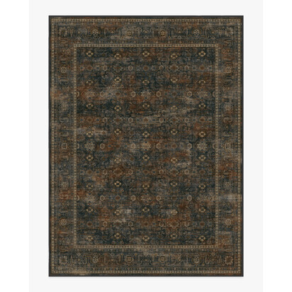 Ophelia Navy & Redwood Rug - 275 x 365 cm - All-In-One Rug