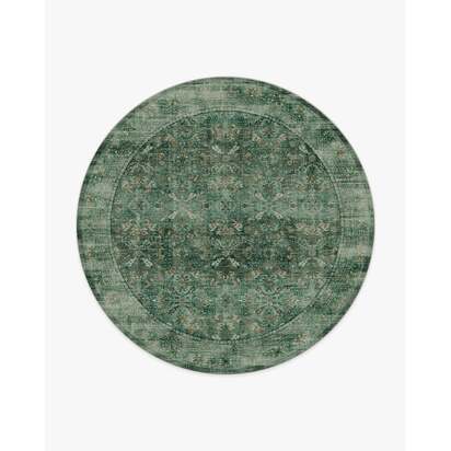 Frances Jade Green Rug - 245 Round cm - All-In-One Rug