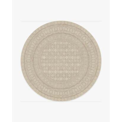 Cyrus Beige Ivory Rug - 245 Round cm - All-In-One Rug