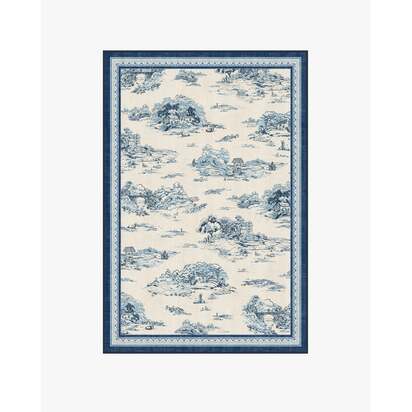 Provence Toile Delft Blue Rug - 120 x 185 cm - All-In-One Rug