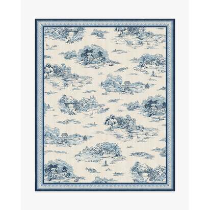 Provence Toile Delft Blue Rug - 245 x 305 cm - All-In-One Rug