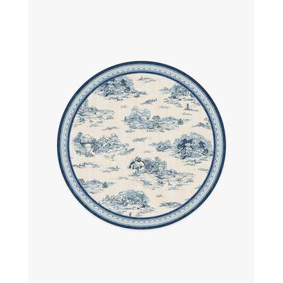 Provence Toile Delft Blue Rug - 185 Round cm - All-In-One Rug
