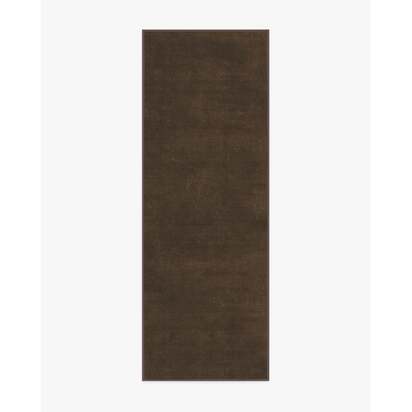 Nico Solid Dark Wood Rug - 75 x 215 cm - All-In-One Rug